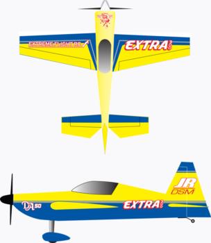 Extreme Flight Extra 300 yellow Graphic Package