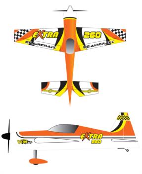 EG Aircraft 85cc Orange Extra 260 Graphic Package