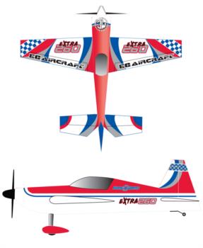EG Aircraft 85cc red Extra 260 Graphic Package