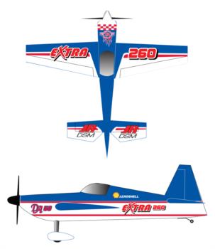 Hangar 9 27% Extra 260 Graphic Package