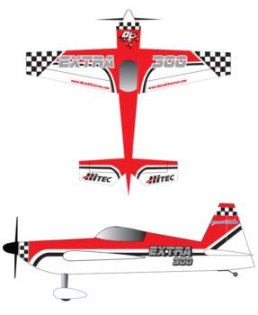 Pilot RC 50cc Extra red/checker Graphic Package