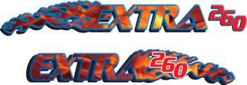 Extra 260 flame  rc digital decal