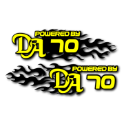 Powered by DA Flame LR 70 Decal