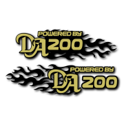 Powered by DA Flame LR 200 Decal