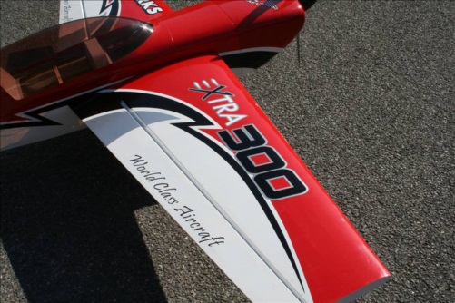 Extra 300 decal on an Aeroworks Package