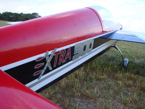 Nice Extra 300 decal on an Extreme Flight Extra