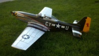 Aeroworks P51 Mustgang with gunfighter graphics.