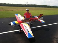 OMP team pilot Kevin Garland with his OMP Extra 300