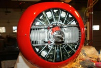 This is one of our radial engine decals on the nose of a H9 Beast. Looks real!