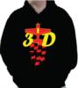 3d checker hoodie