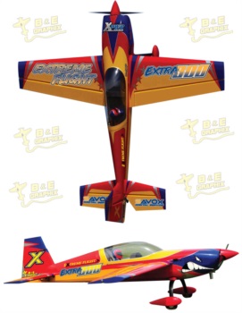 Extreme Flight Extra 300 V2 Yellow Red Blue 1