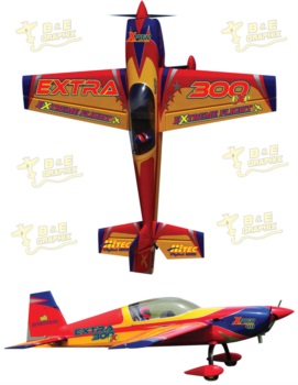 Extreme Flight Extra 300 V2 Yellow Red Blue 2
