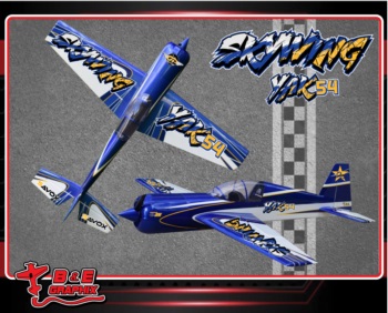 Skywing Yak 54 Blue White Graffiti